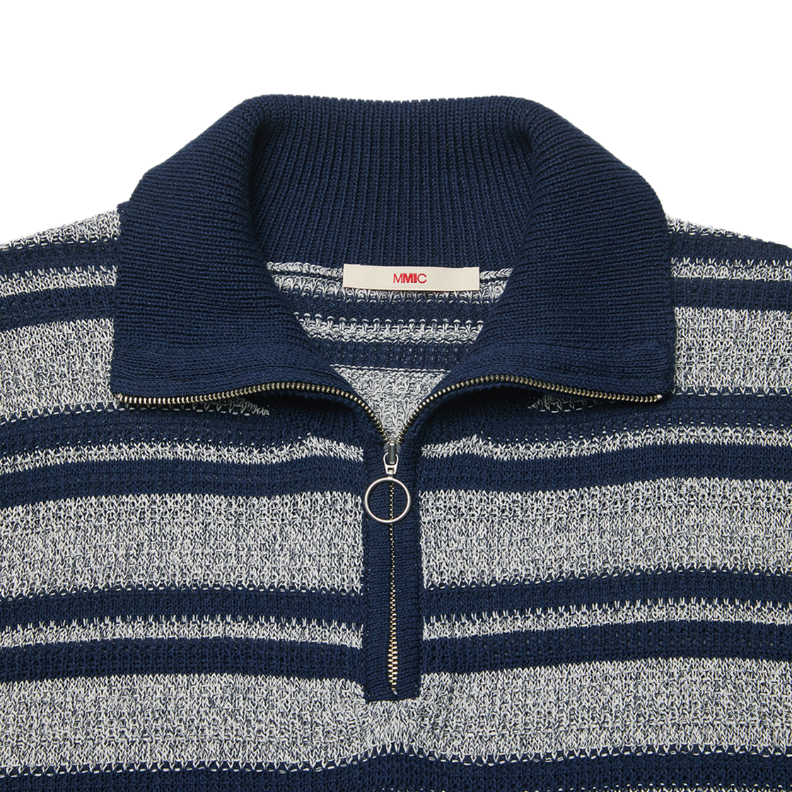 엠엠아이씨 허슬러 하프 집 네이비(MMIC Hustler Half Zip Navy) - 3