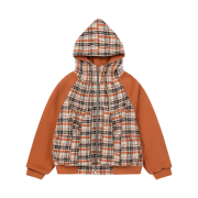 Problemallways Memory Unbalance Check Hood Zip-Up Jumper Brick
