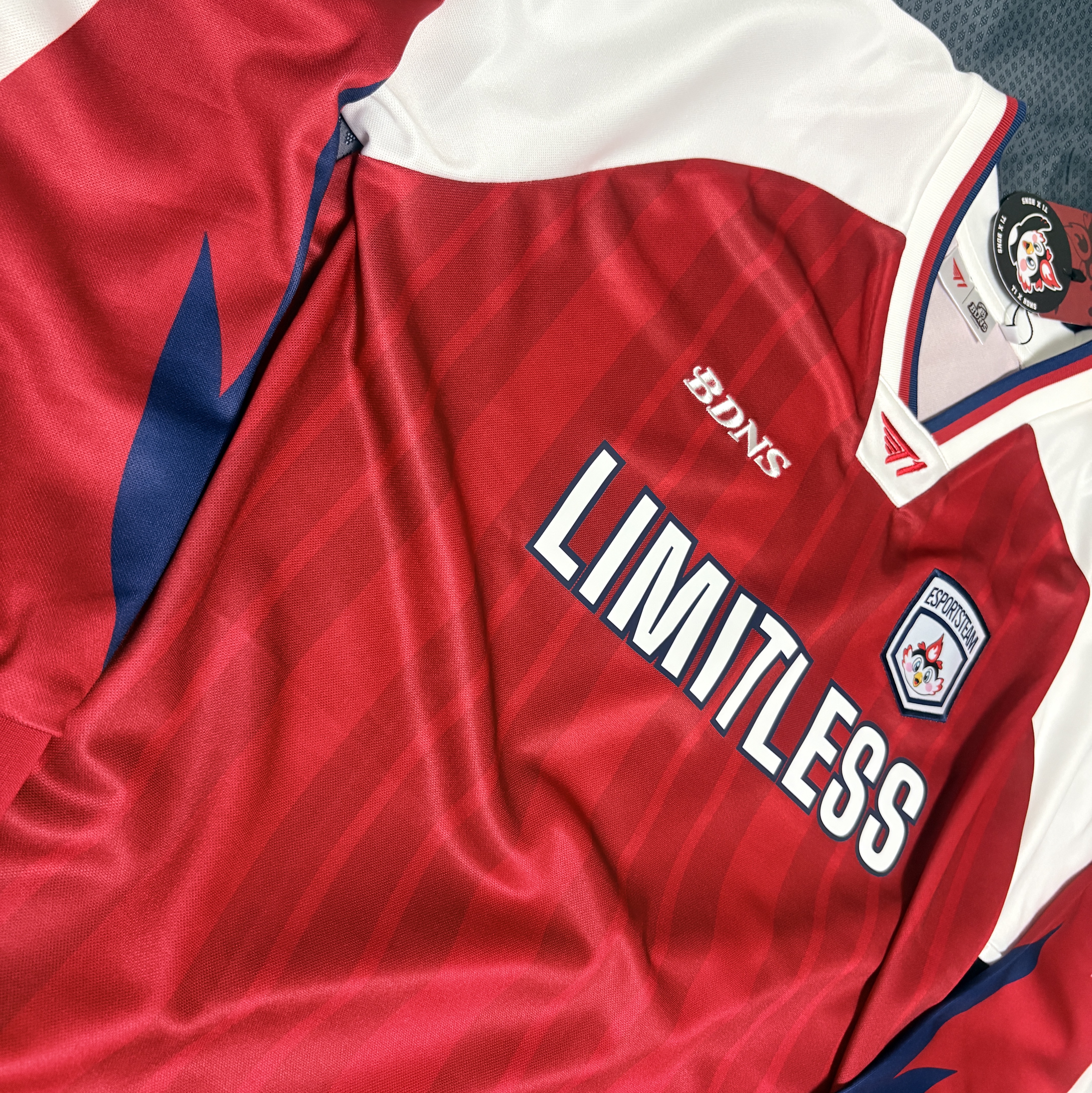 BDNS x T1 Long Sleeve Jersey Red 착용 스타일