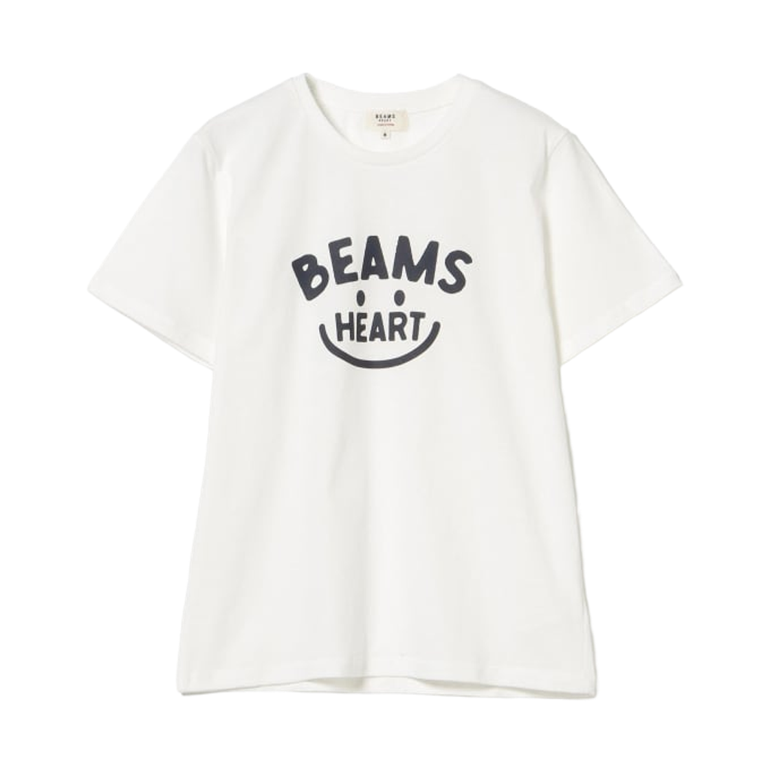 43-08-0045-443 (W) Beams Heart Smile Logo T-Shirt Off White