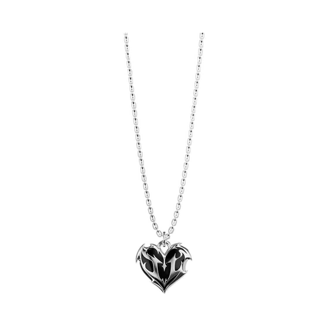 티원 하트 목걸이 블랙 그레이(T1 Heart Necklace Black Grey)