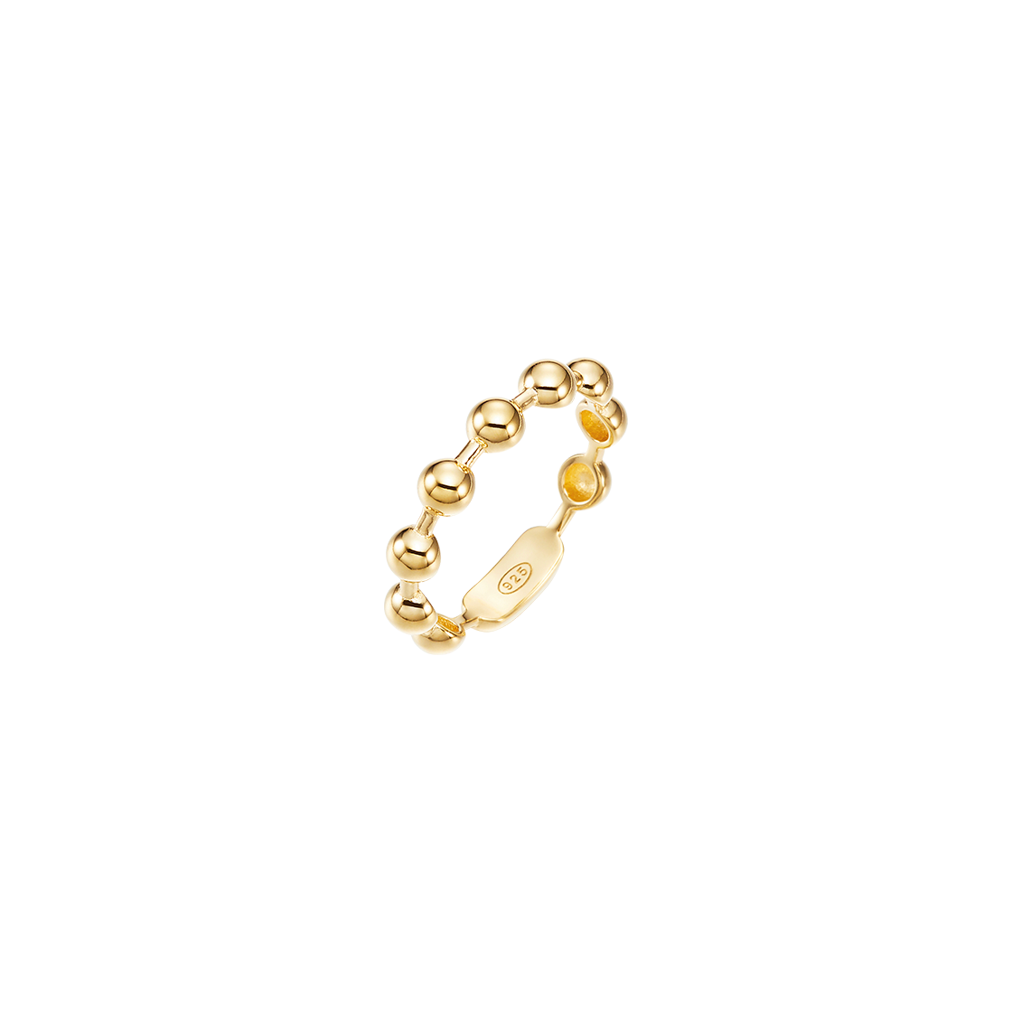 넘버링 #7501 미디엄 볼 체인 링 골드(NUMBERING #7501 Medium Ball Chain Ring Gold)