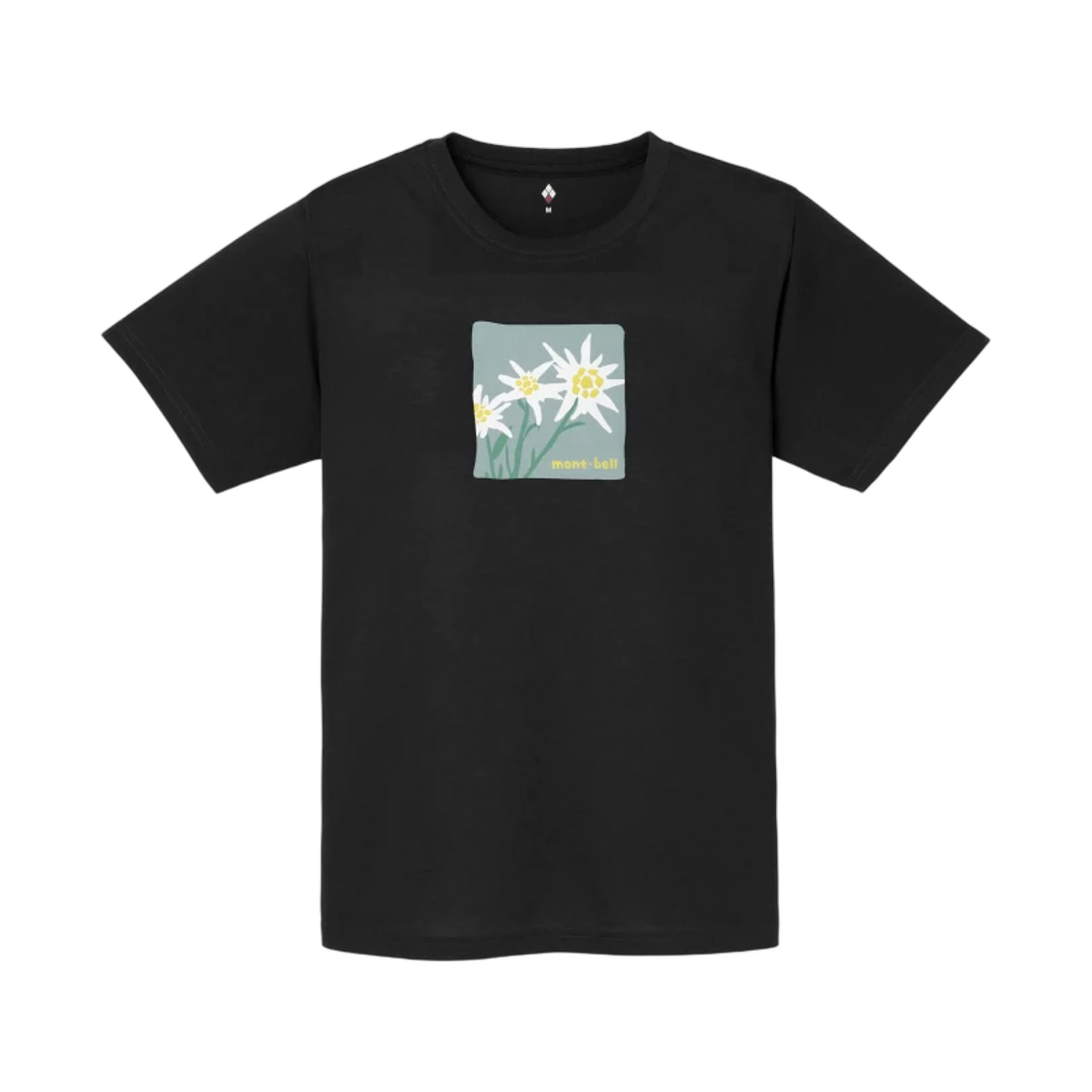 2304722 (W) Montbell Pear Skin Cotton T-Shirt Edelweiss Black