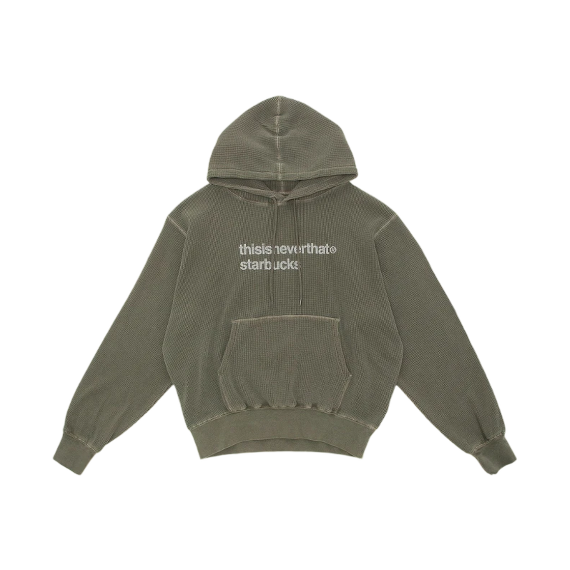 디스이즈네버댓 x 스타벅스 와플 후드 카키(Thisisneverthat x Starbucks Waffle Hoodie Khaki) - 1