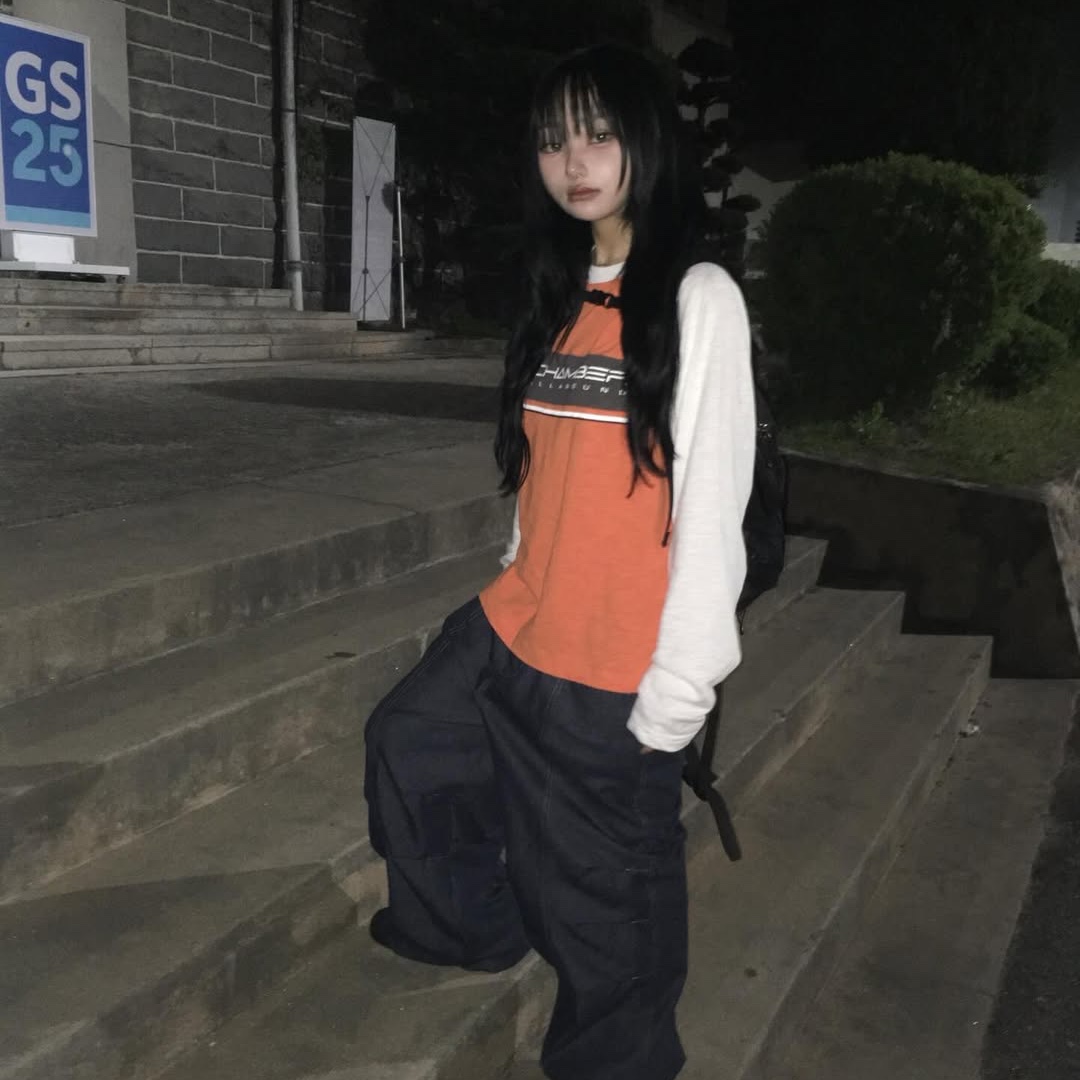 SPORT CHAMBER SC Node T-shirt ORANGE 착용 스타일 - 2