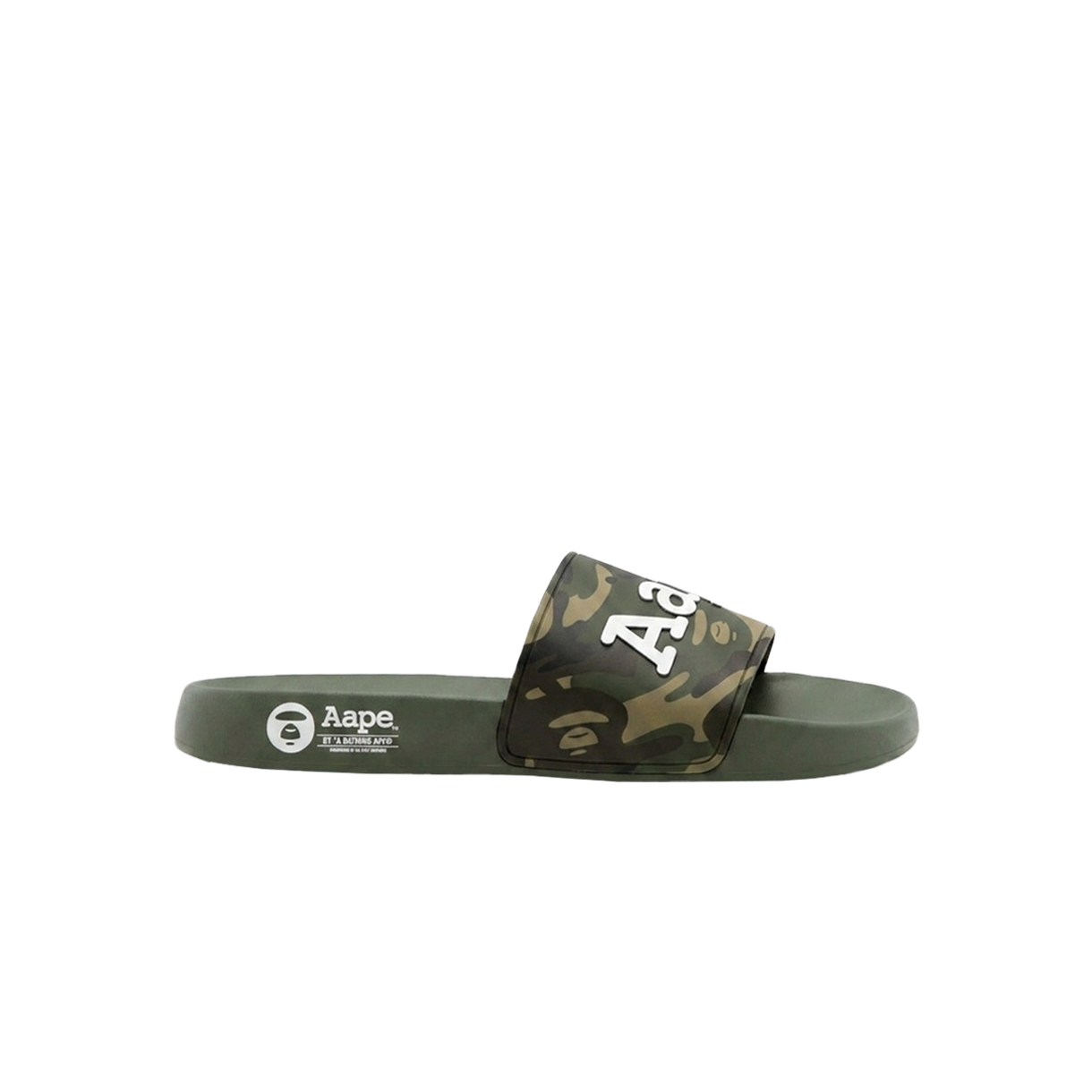 에이프 메인 로고 슬라이드 슈즈 그린 멀티 - 26SS(AAPE Main Logo Slides Shoes Green Multi - 26SS)