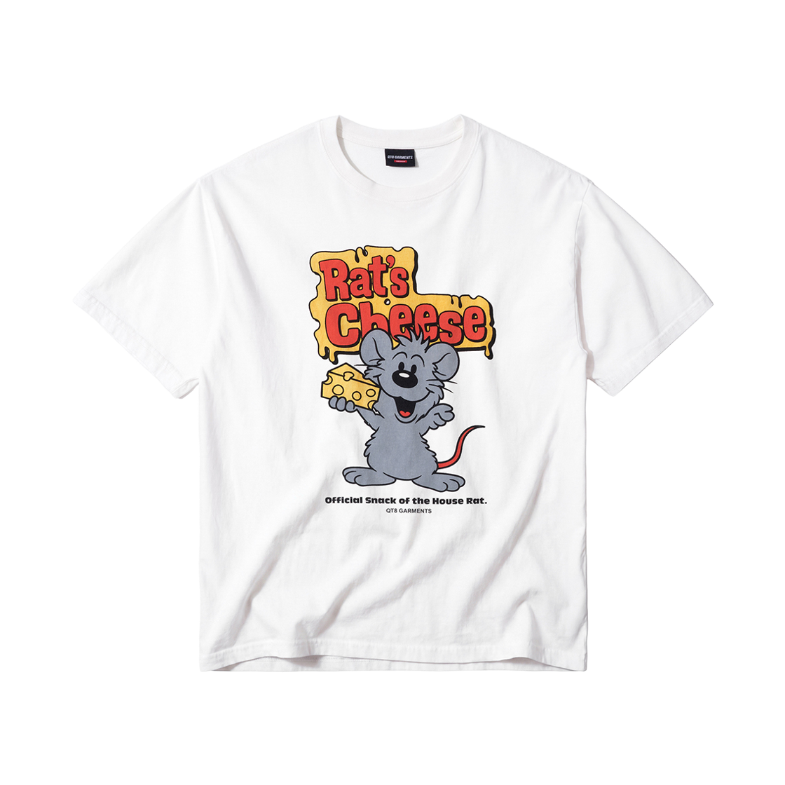 큐티에잇 가먼츠 랫츠 치즈 워시드 티 아이보리(QT8 GARMENTS Rat’s Cheese Washed Tee Ivory) - 1