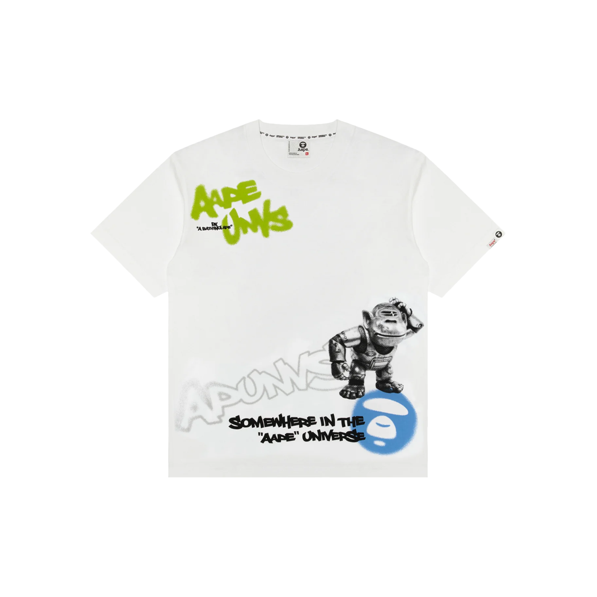 에이프 테마 메인 유니버스 그래피티 프린트 티 - 26SS(AAPE Theme Main Universe Graffiti Print Tee - 26SS)