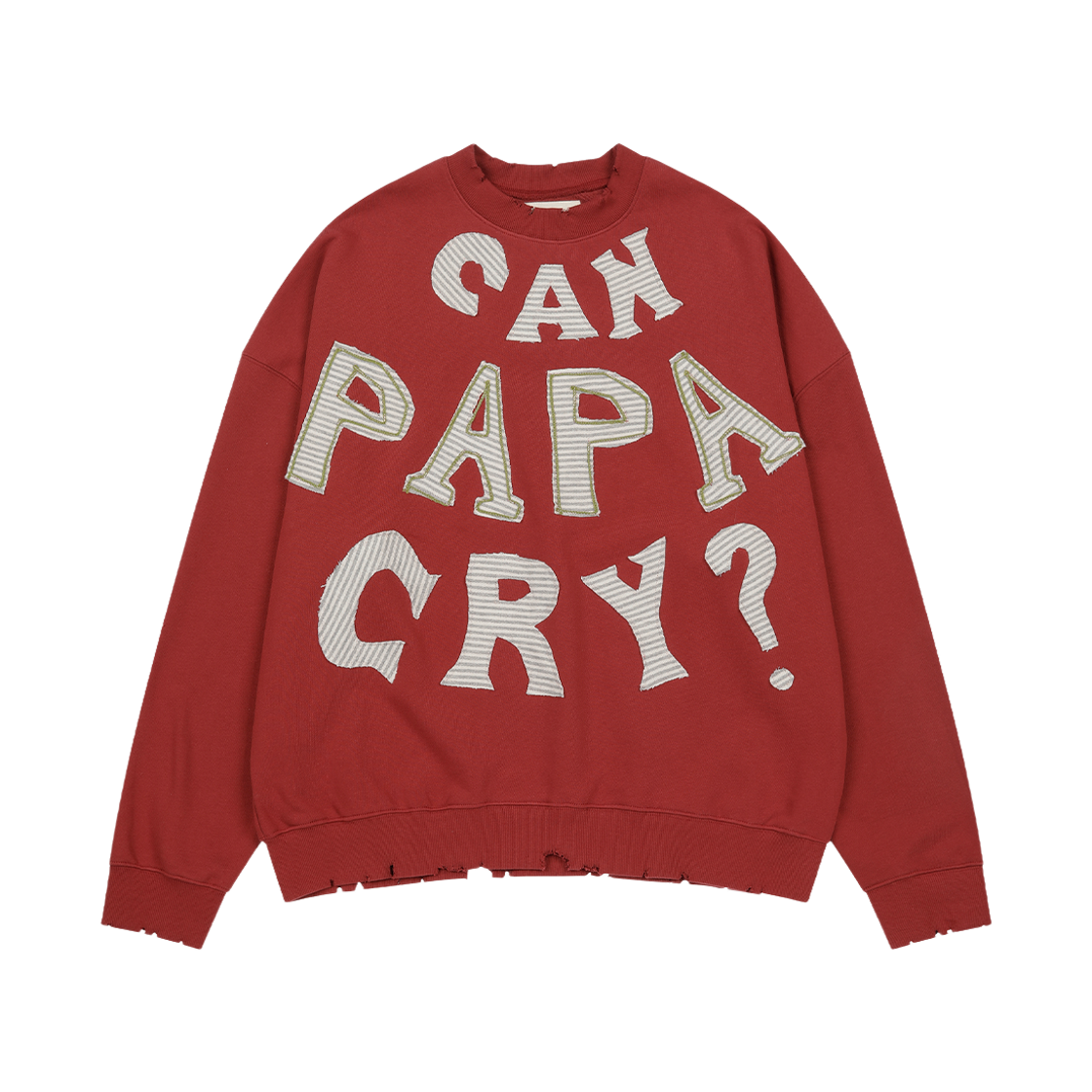 프라블럼올웨이즈 캔 파파 크라이 스웨트셔츠 레드(Problemallways Can Papa Cry Sweatshirt Red)