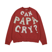 Problemallways Can Papa Cry Sweatshirt Red