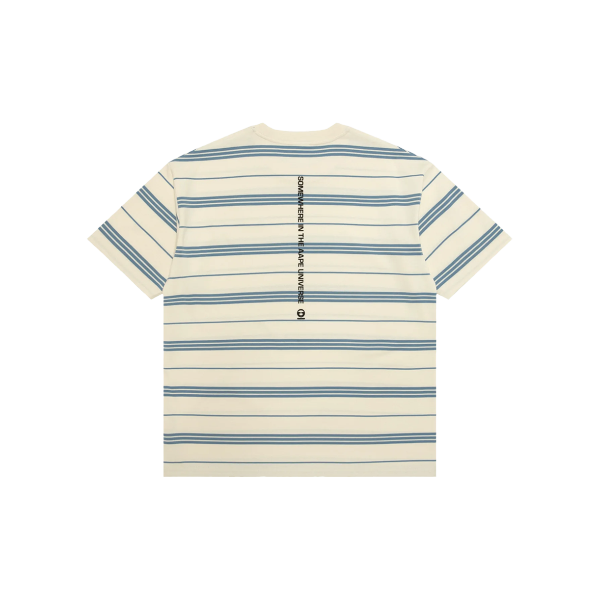 에이프 나우 문페이스 스트라이프 티 아이보리 블루 - 26SS(AAPE Now Moonface Striped Tee Ivory Blue - 26SS) - 2