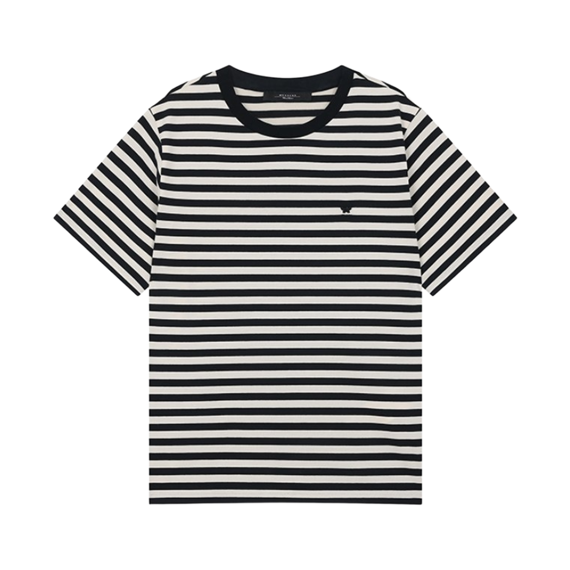 (W) 위켄드 막스마라 베나코 코튼 티셔츠 블랙 에크루((W) Weekend Max Mara Venaco Cotton T-Shirt Black Ecru)