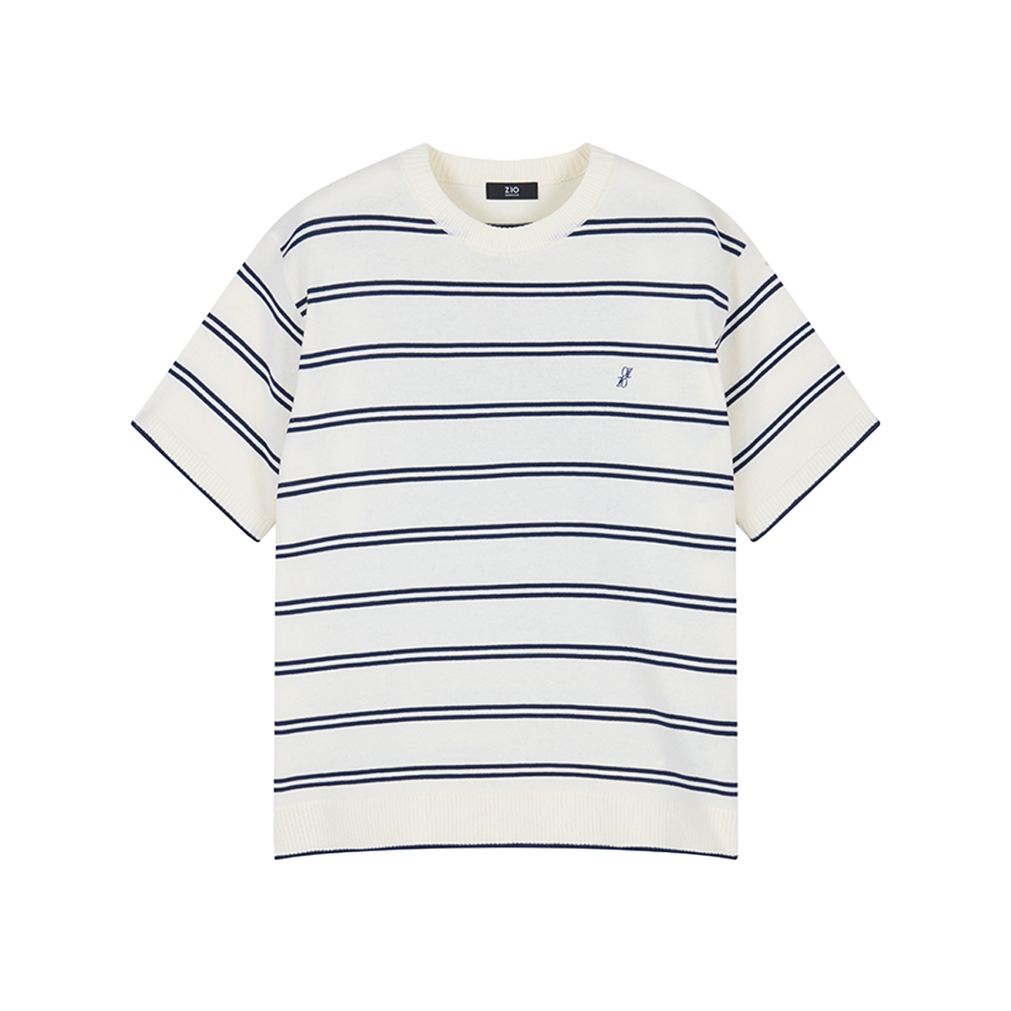 지오송지오 컬렉션 스플린 스트라이프 크루넥 니트 네이비 BI3KT321NY(ZIOSONGZIO COLLECTION Spleen Stripe Crewneck Knit) - 1