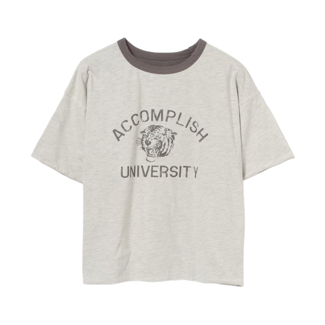 43-08-0073-138 (W) Beams Heart Reversible Print T-Shirt Oatmeal