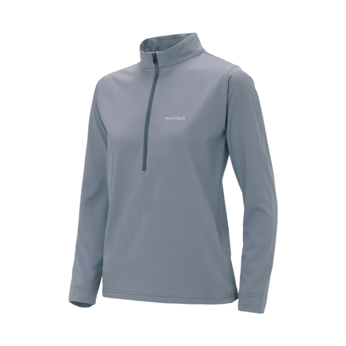 1114933 (W) Montbell Wickron UV-Tect Long Sleeve Zip Shirt Gray