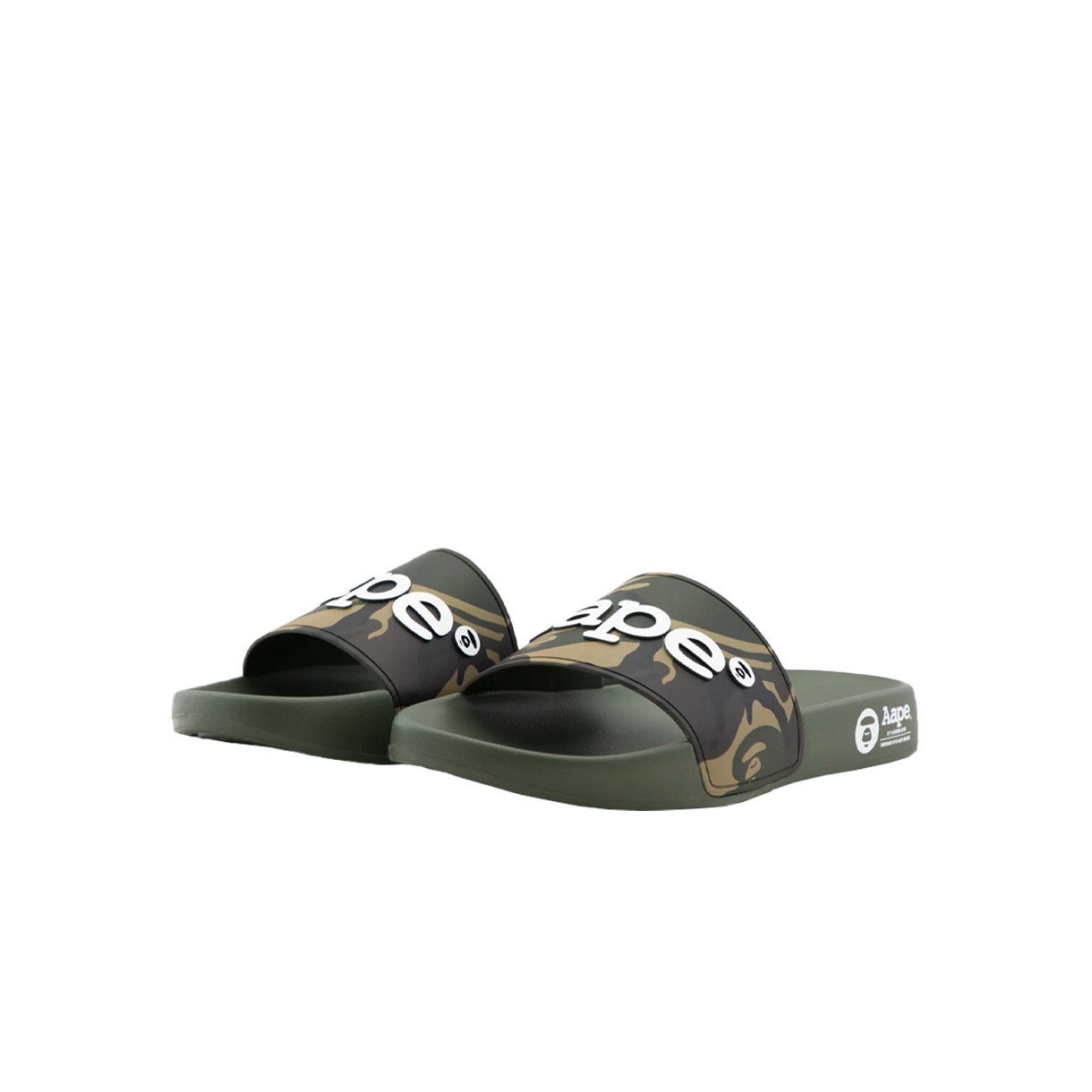 에이프 메인 로고 슬라이드 슈즈 그린 멀티 - 26SS(AAPE Main Logo Slides Shoes Green Multi - 26SS) - 2