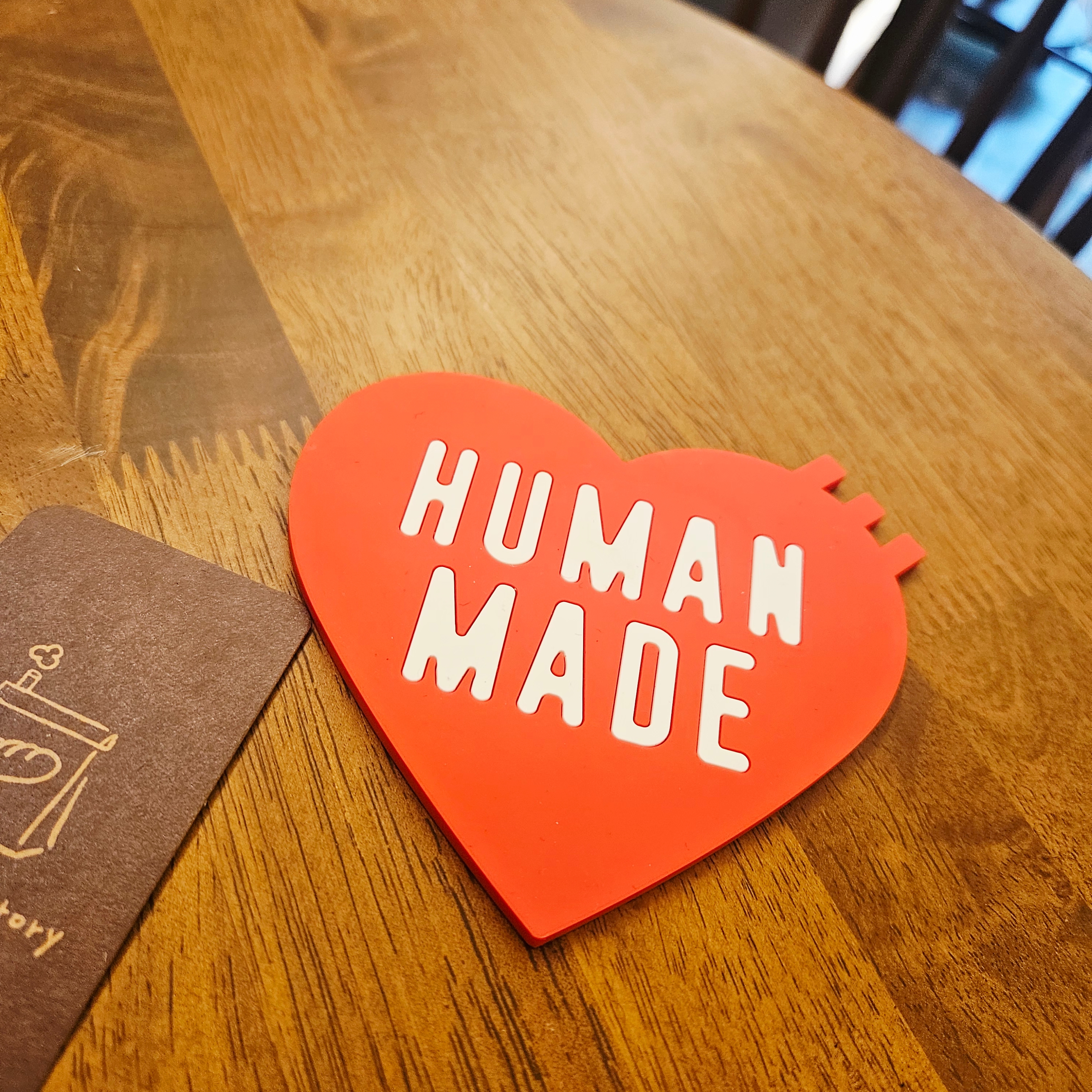 Human Made Backpack Orange, Human Made Heart Rubber Coaster Red 착용 스타일 - 2