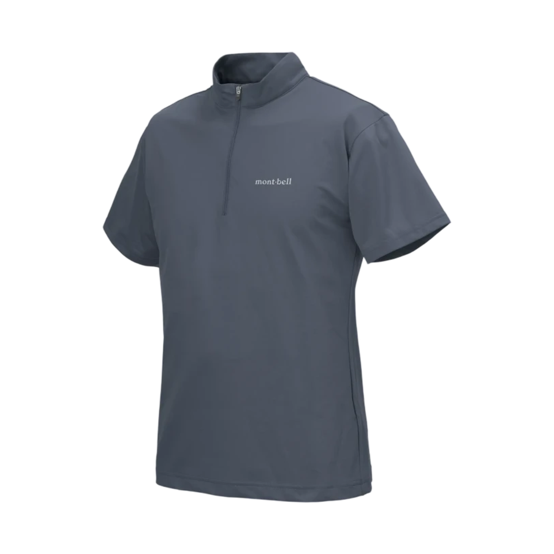 1114934 Montbell Wickron UV-Tect Short Sleeve Zip Shirt Dark Gray