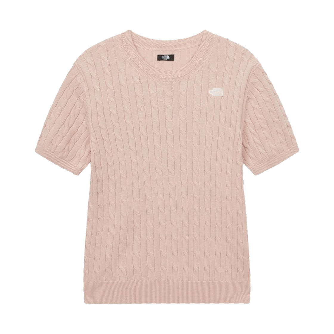 NT7AS31A (W) The North Face Cable S/S Sweater Soft Pink - 26SS