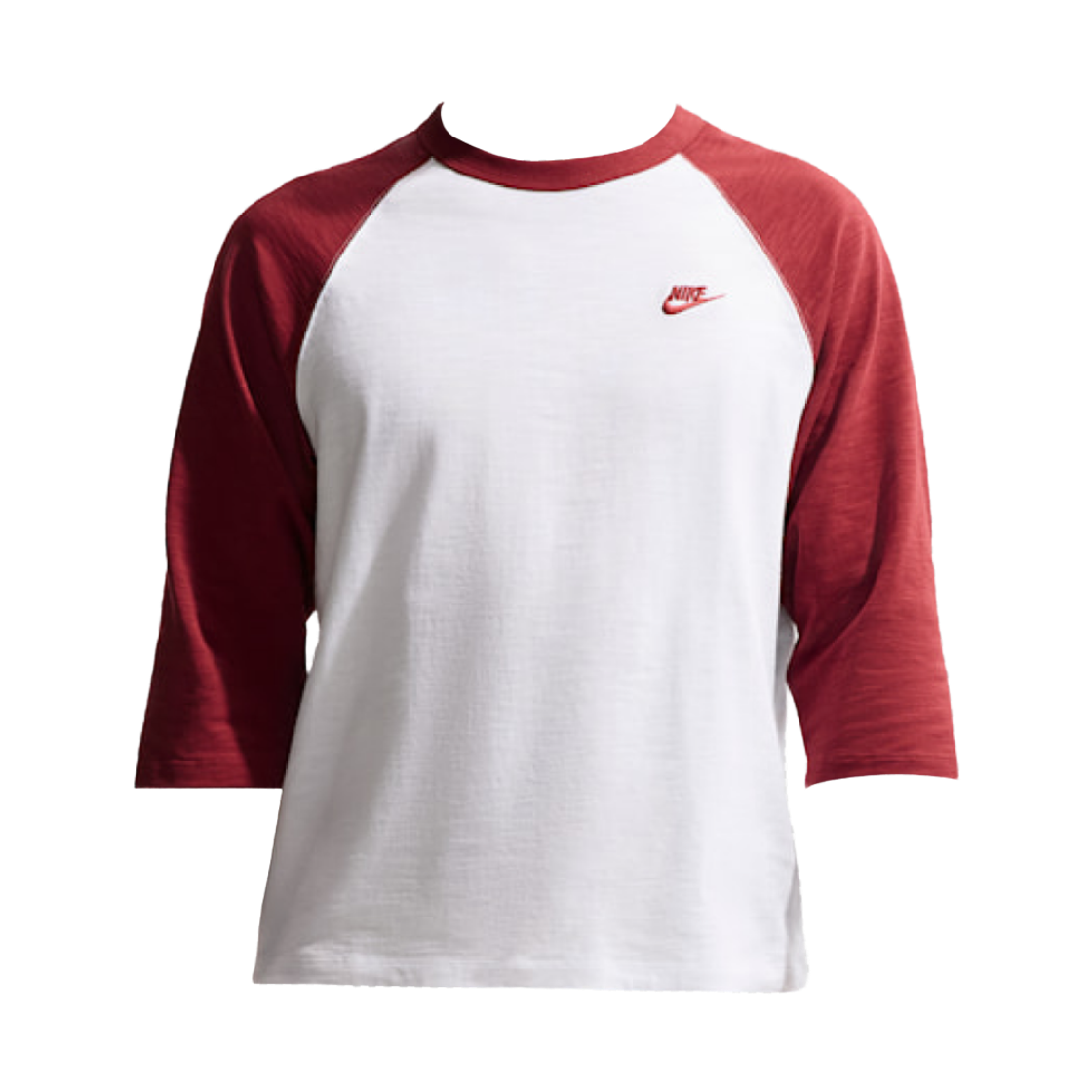 IF0756-613 Nike NSW Club 3/4 Sleeve Raglan Top Team Crimson White - Asia