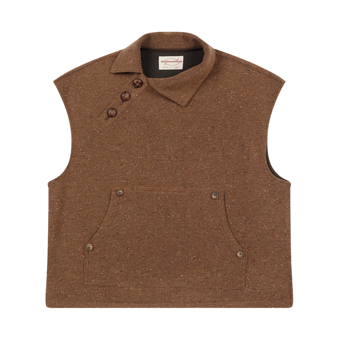 프라블럼올웨이즈 샌드 포켓 베스트 브라운(Problemallways Sand Pocket Vest Brown)