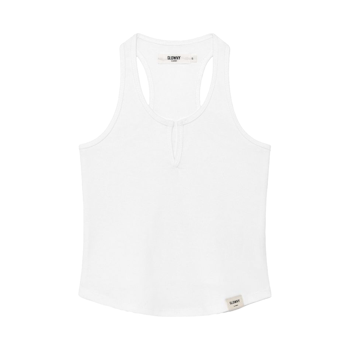(W) 글로니 G 레이서백 탱크 화이트((W) Glowny G Racerback Tank White)