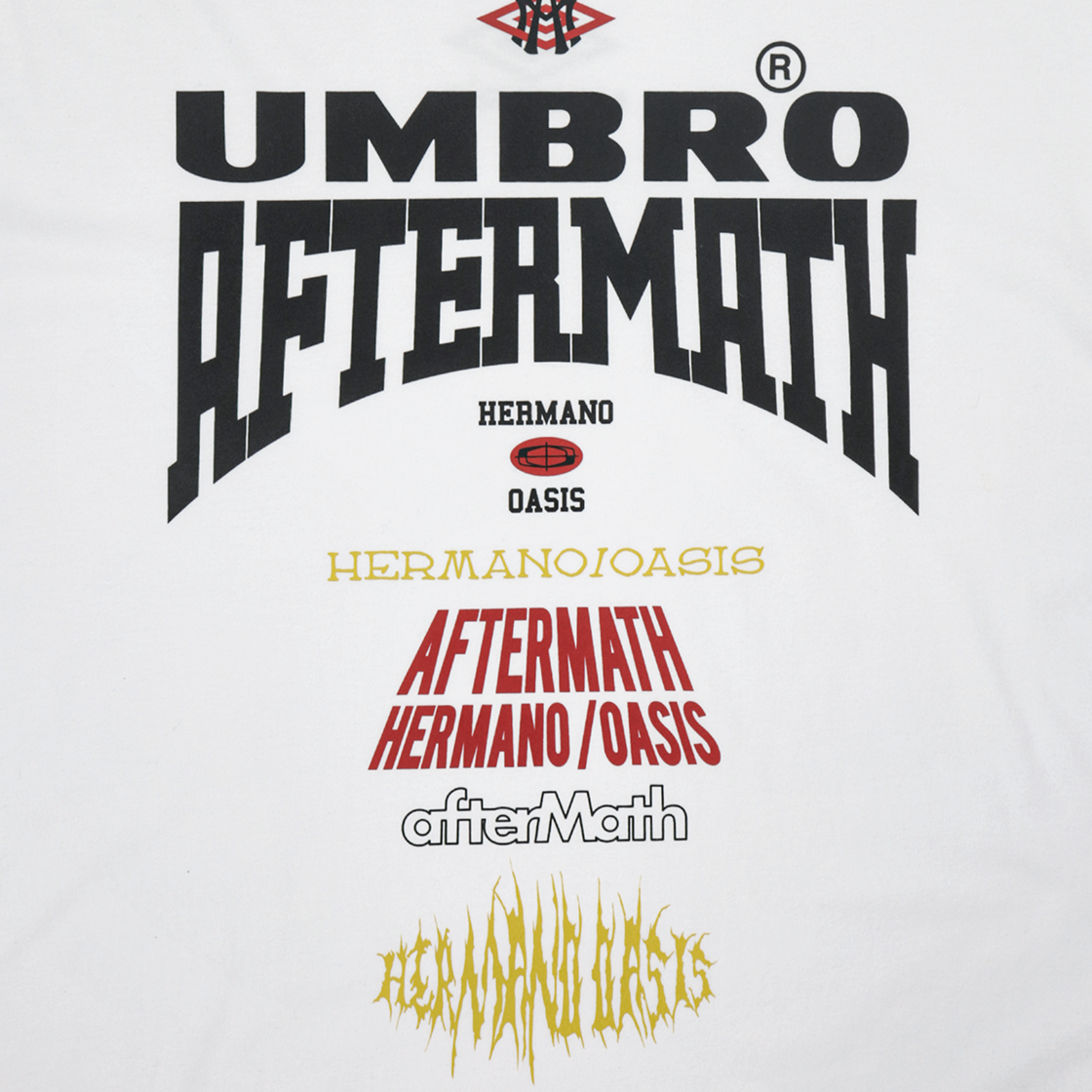 애프터매스 X 엄브로 빅 레터 티 화이트(Atm X Umbro Big Letter Tee White) - 4