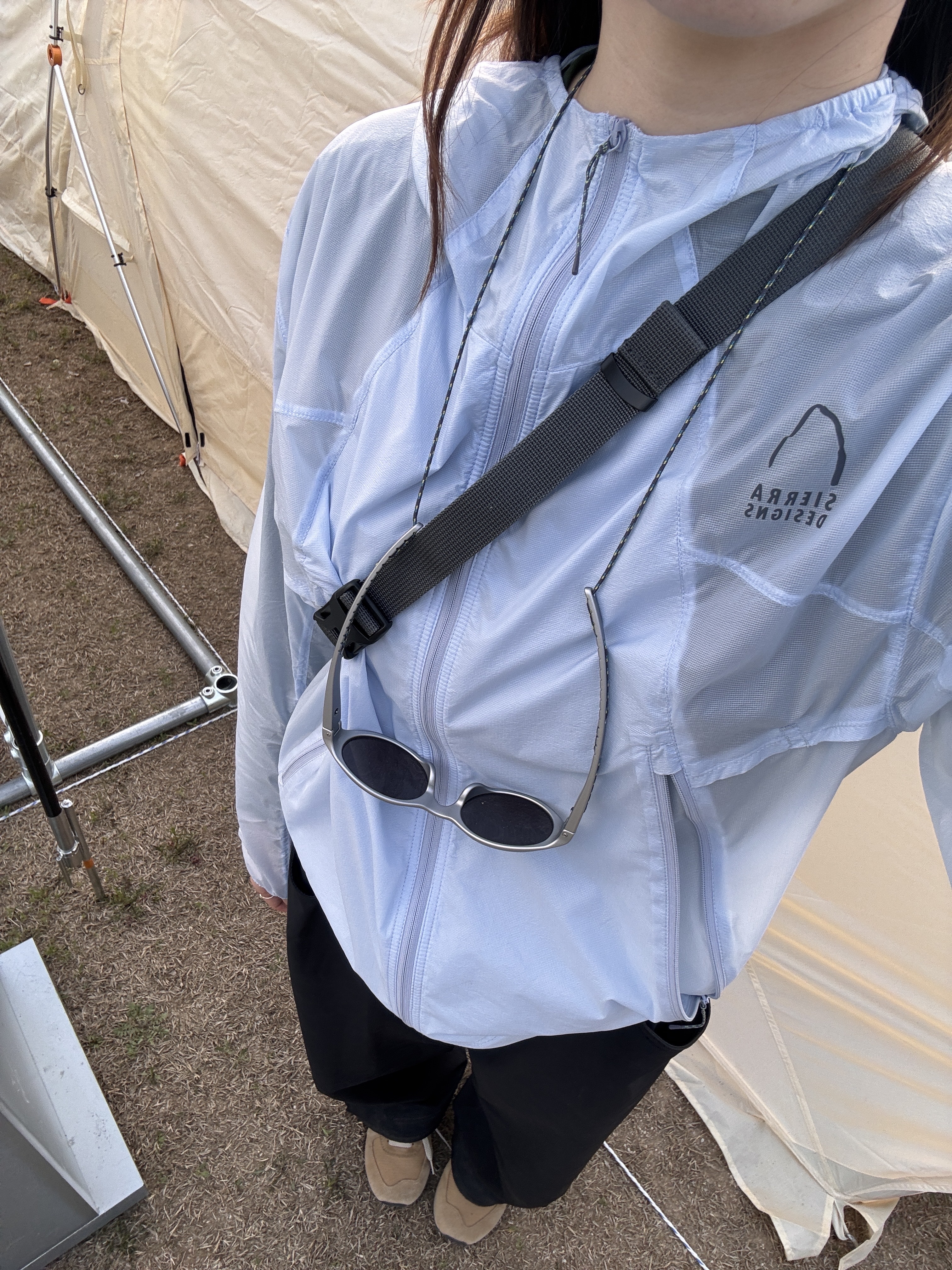 SIERRA DESIGNS METEOR Ultra Light Windwhell Jacket S.Blue 착용 스타일