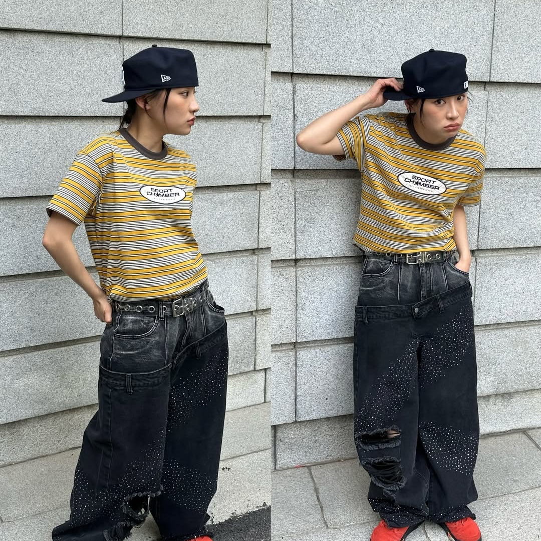 SPORT CHAMBER Capsule T-shirt YELLOW 착용 스타일 - 4