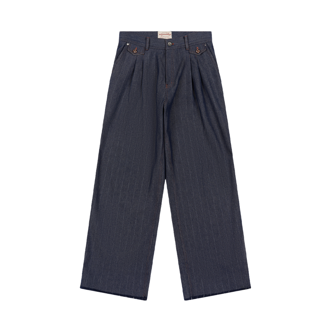 프라블럼올웨이즈 파파스 데일리 스트라이프 데님 팬츠 네이비(Problemallways Papa's Daily Stripe Denim Pants Navy)