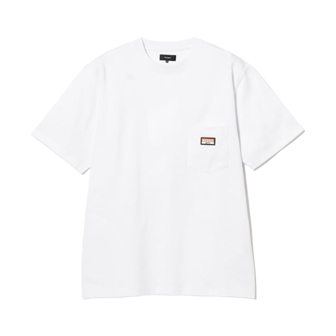 11-04-1482-147 Beams Heavyweight Logo Patch Basic Fit T-Shirt White