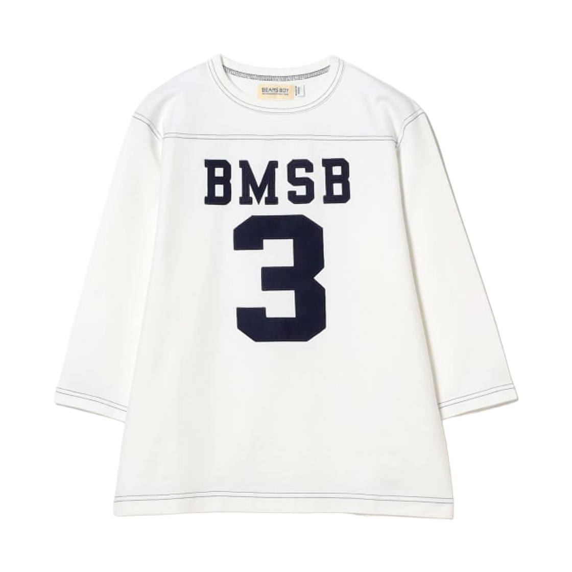 13-14-0510-101 (W) Beams Boy Tenjiku Football 3/4 T-Shirt White