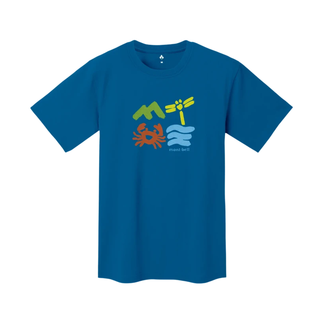 2304719 Montbell Pear Skin Cotton T-Shirt Playing in Nature Blue