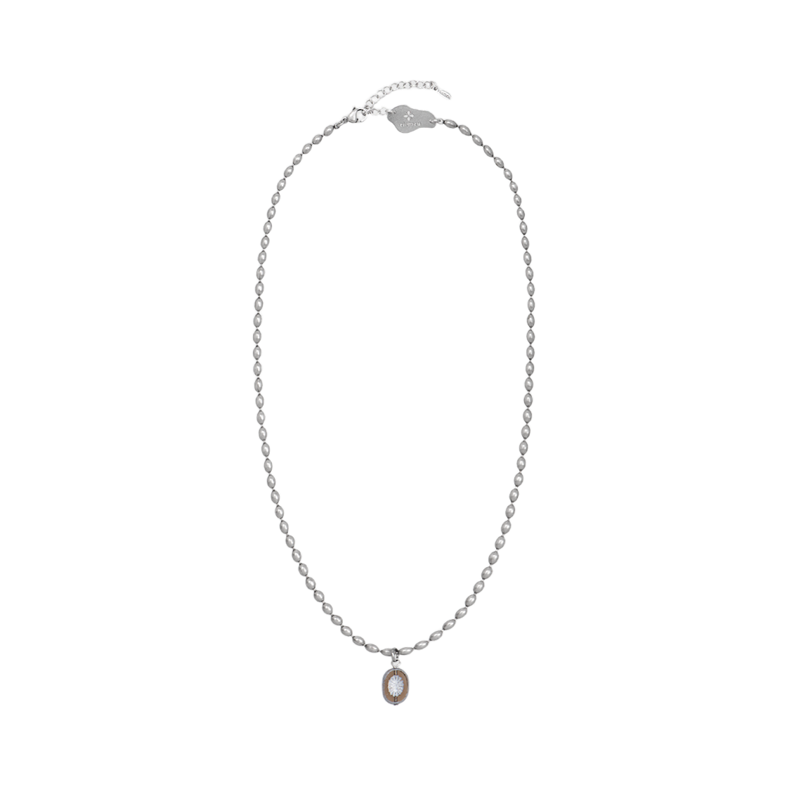 리오므 세피아 오벌 체인 목걸이(Riomeu Sepia oval chain necklace)
