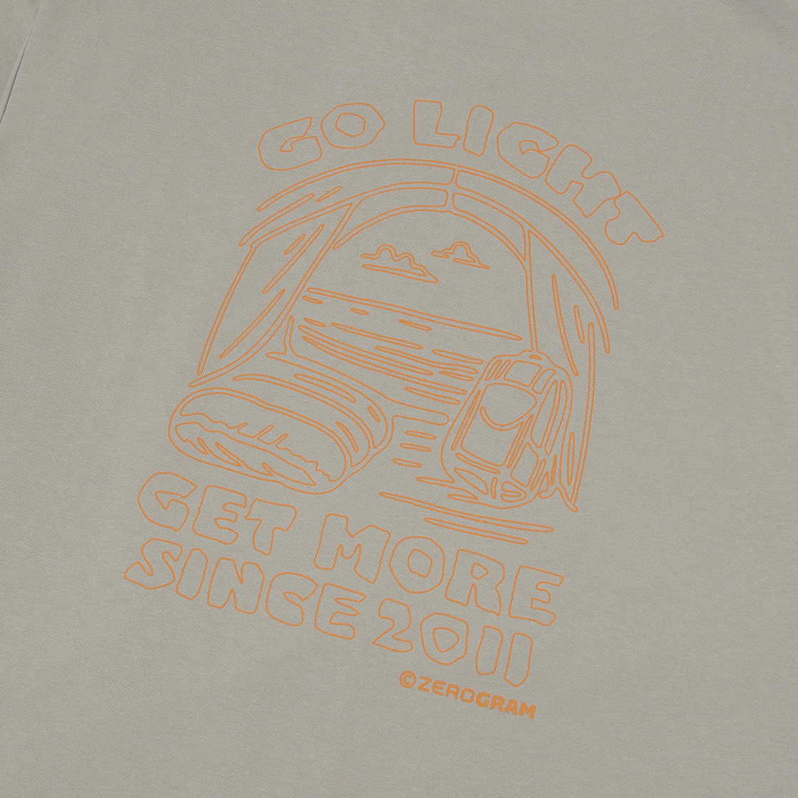 제로그램 TENTOPIA Sorona 백그래픽 반팔 티셔츠(ZEROGRAM Tentopia Sorona Back Graphic SS Beige) - 3