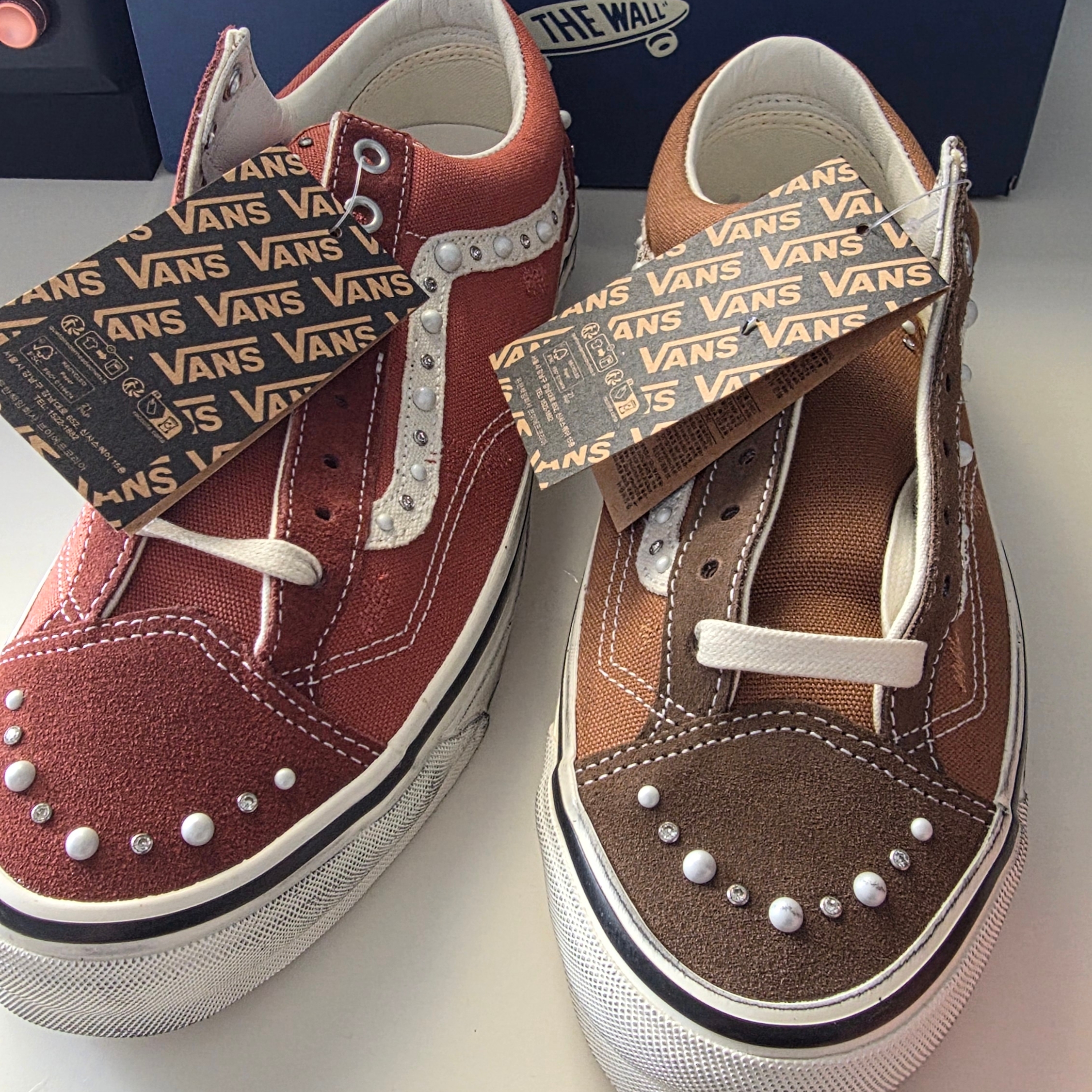 Vans LX Old Skool 36 Pearlized Vintage Cocoa Brown, Vans LX Old Skool 36 Pearlized Brown μ°©μ© μ€νμΌ