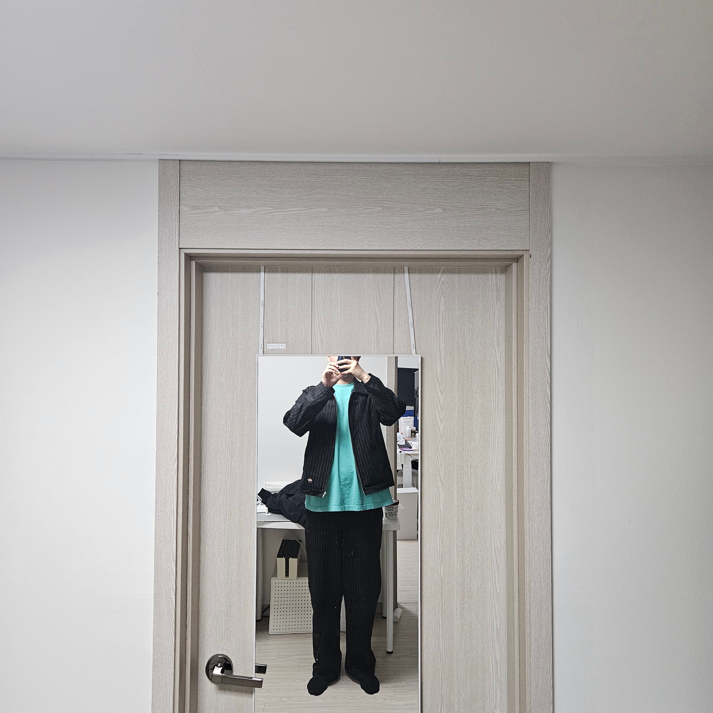 Anti Social Social Club x Dickies Stripe 874 Pants Black, Anti Social Social Club x Dickies Stripe Work Jacket Black 착용 스타일 - 2
