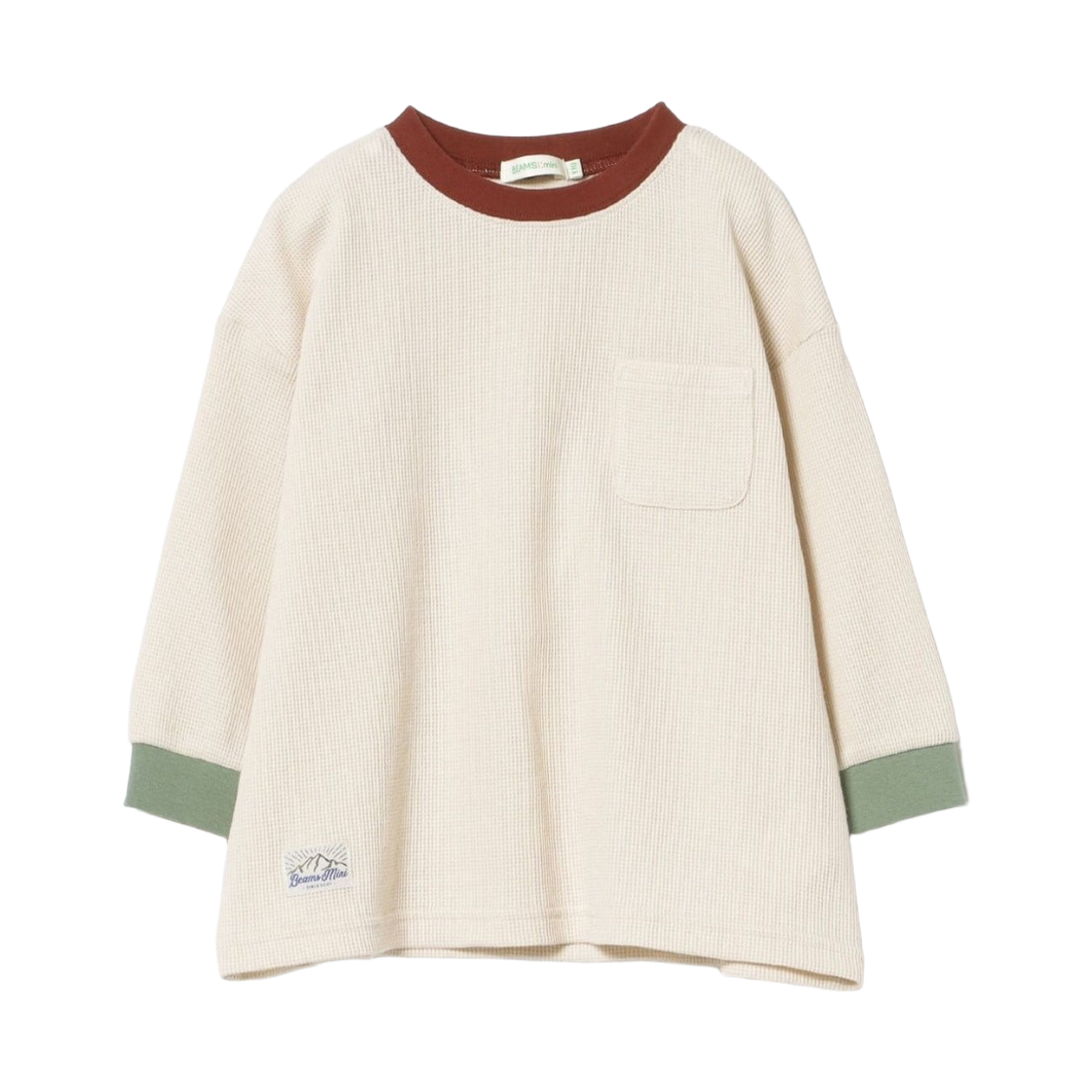 45-14-0044-829 (Kids) Beams Mini Waffle T-shirt Ivory