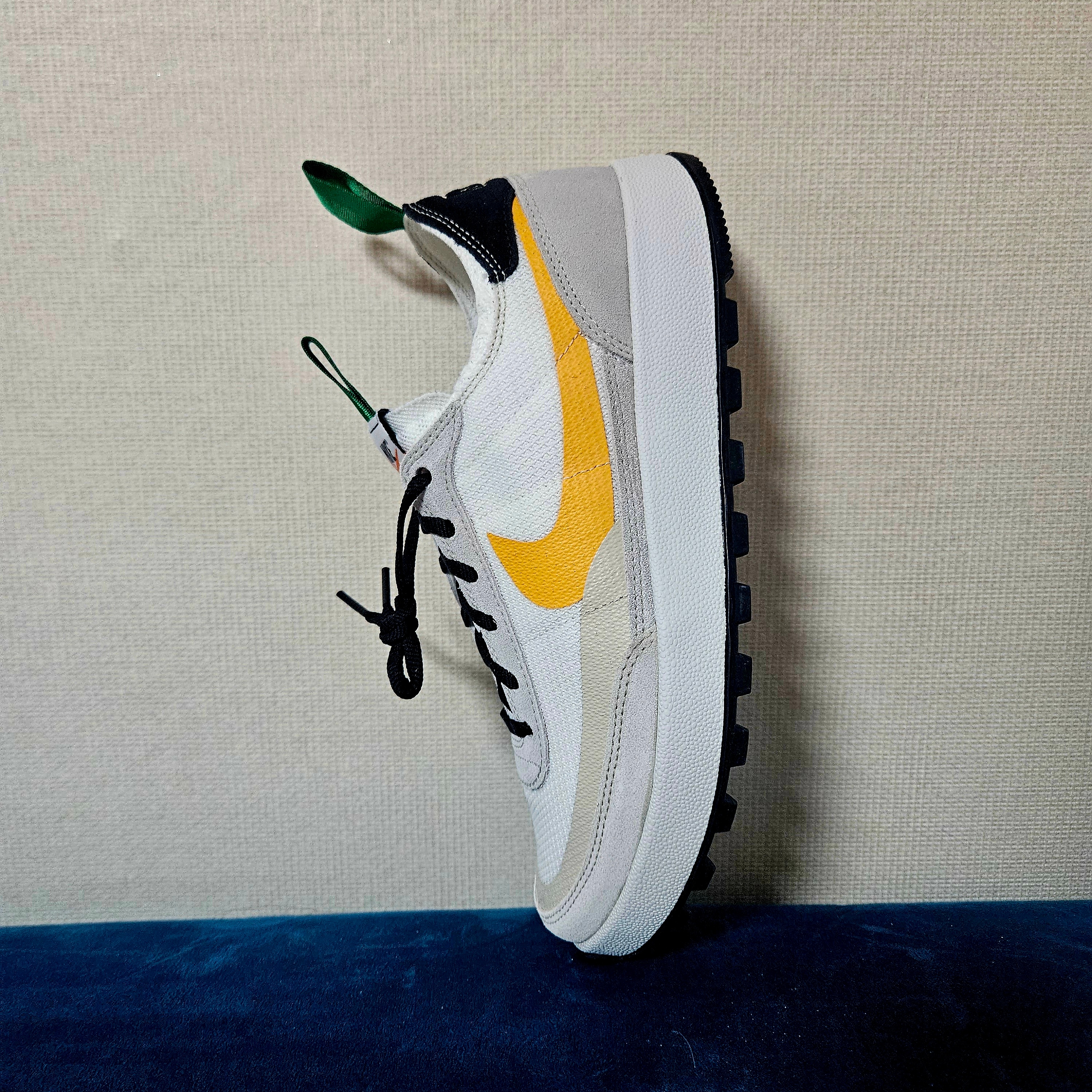 Nike x Tom Sachs General Purpose Shoe Pine Green University Gold 착용 스타일
