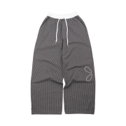 Riomeu Signature Wide Check Pants Charcoal