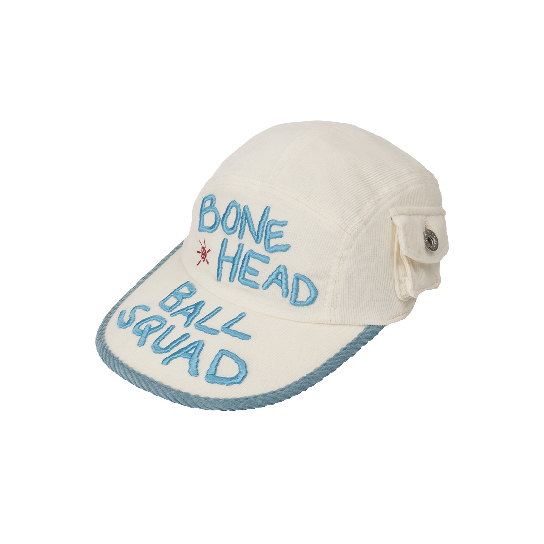 프라블럼올웨이즈 본헤드 볼 스쿼드 코듀로이 포켓 캠프캡 화이트(Problemallways Bonehead Ball Squad Corduroy Pocket Camp Cap White)