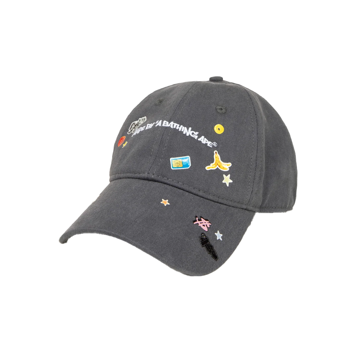 에이프 메인 스티커 프린트 로고 캡 라이트 블랙 - 26SS(AAPE Main Sticker Print Logo Cap Light Black - 26SS)