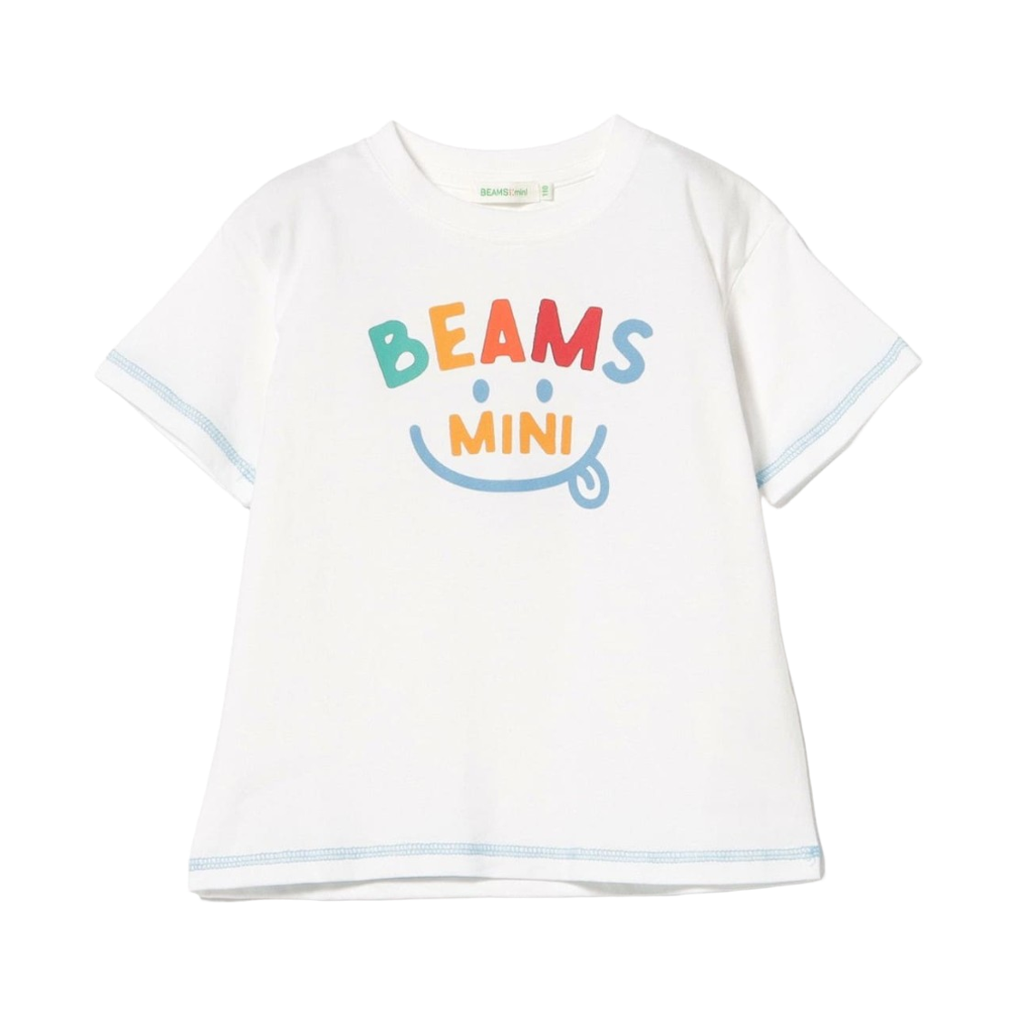 45-08-0067-443 (Kids) Beams Mini Smile Logo T-shirt Off White