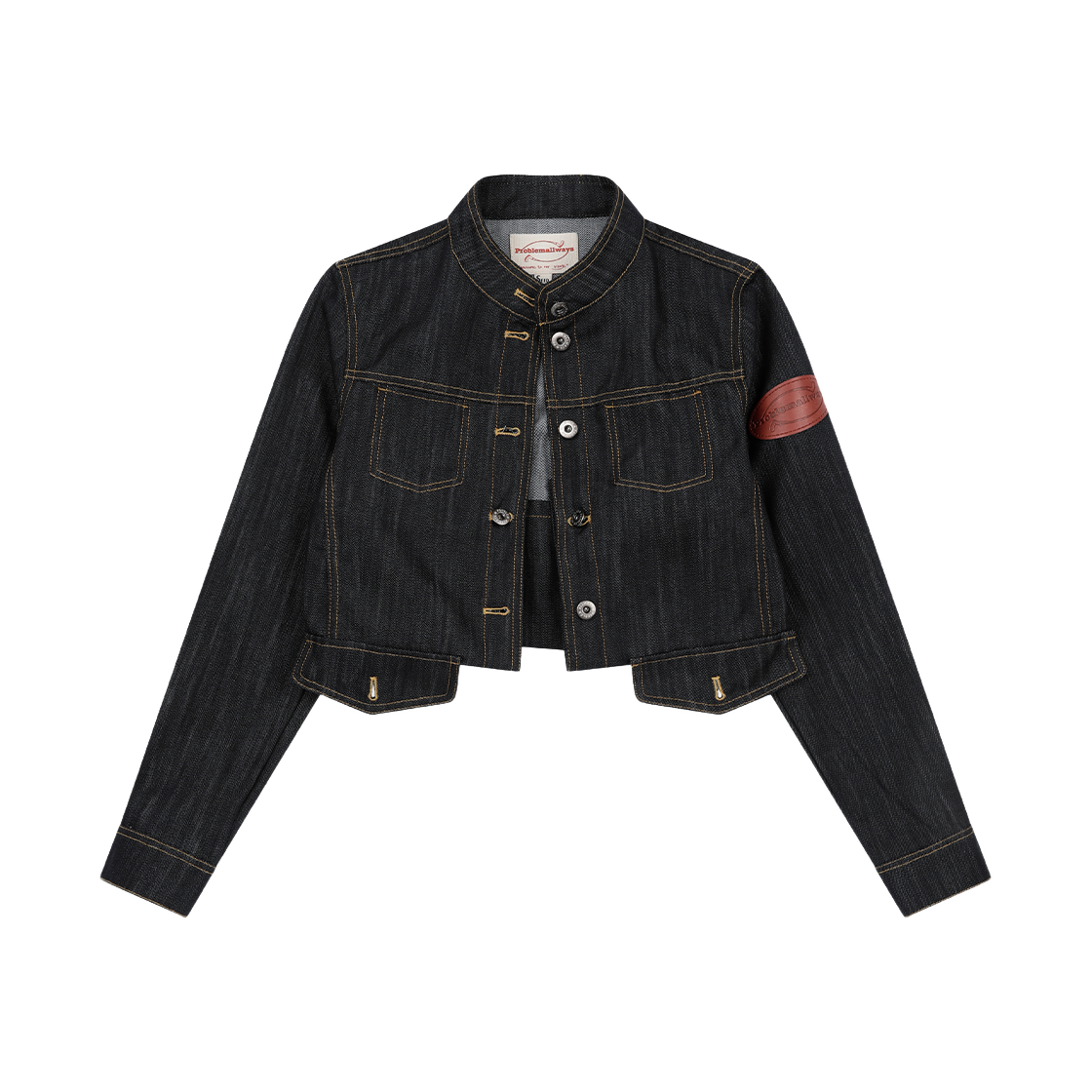 프라블럼올웨이즈 폴디드 데님 트러커 자켓 인디고(Problemallways Folded Denim Trucker Jacket Indigo)