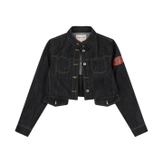 Problemallways Folded Denim Trucker Jacket Indigo