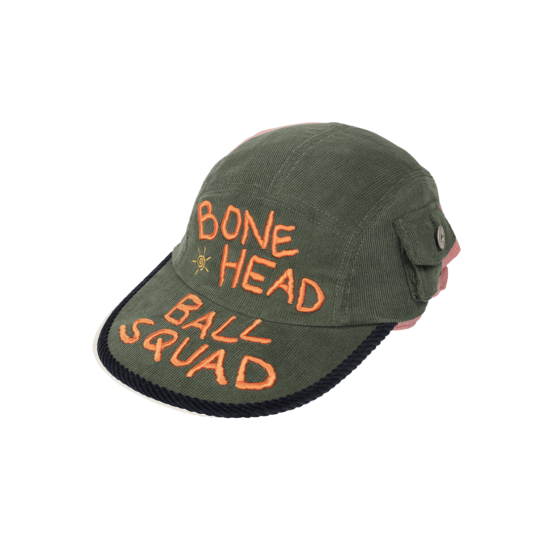 프라블럼올웨이즈 본헤드 볼 스쿼드 코듀로이 포켓 캠프캡 그린(Problemallways Bonehead Ball Squad Corduroy Pocket Camp Cap Green)