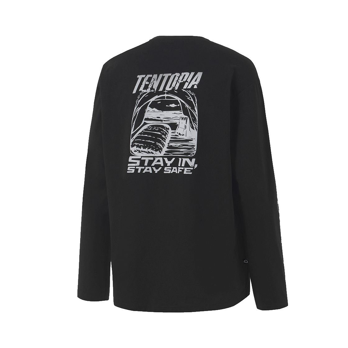 제로그램 TENTOPIA Sorona 멀티그래픽 긴팔 티셔츠(ZEROGRAM Tentopia Sorona Multi Graphic LS Black)