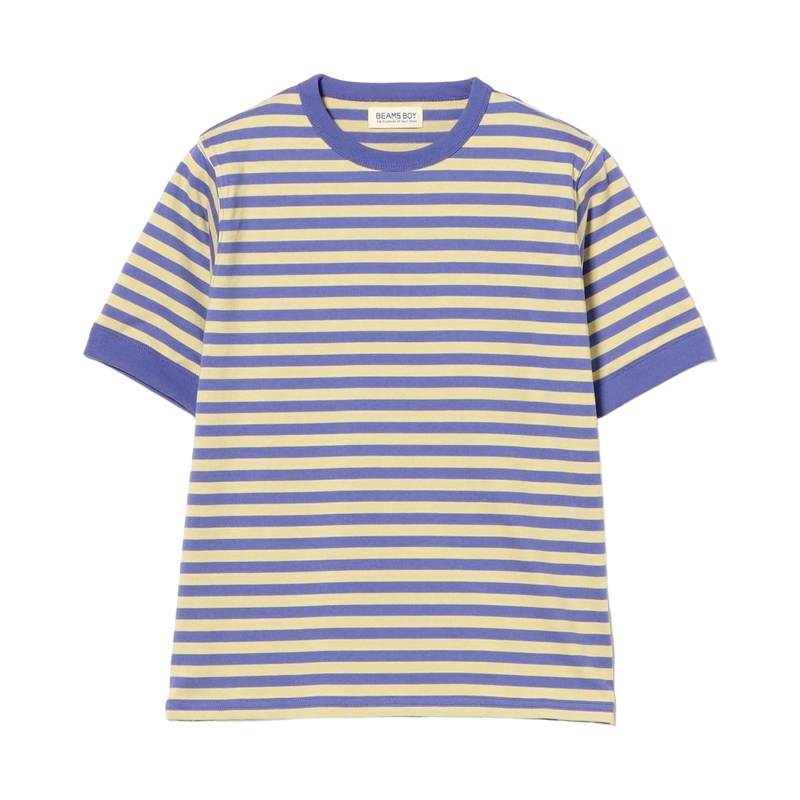 빔즈 보이 보더 바인더 숏슬리브 티셔츠 퍼플(Beams Boy Border Binder Short Sleeve T-Shirt Purple) - 1