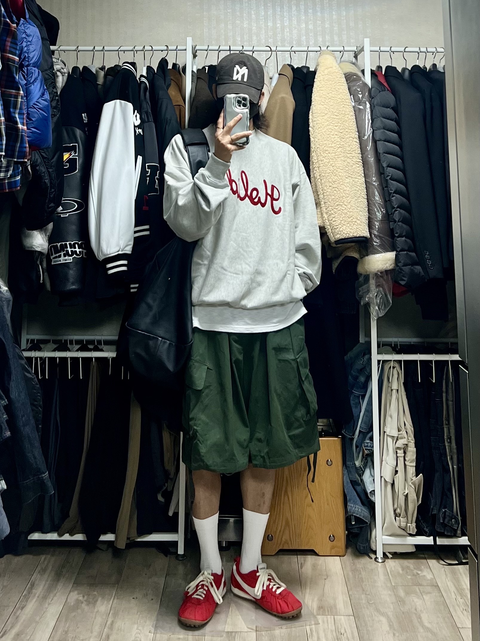 Nike x Jacquemus Moon Shoe SP University Red and Bicycle Yellow 착용 스타일