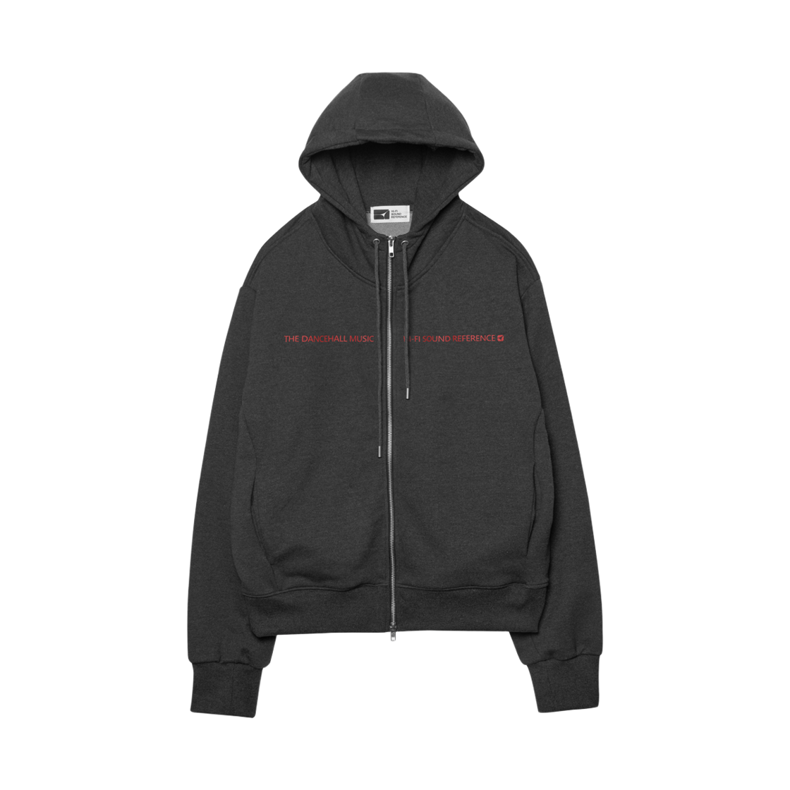 하이파이 사운드 레퍼런스 댄스홀 후드집업 멜란지 챠콜(Hifi Sound Reference Dancehall Hoodie Zip-Up Melange Charcoal)